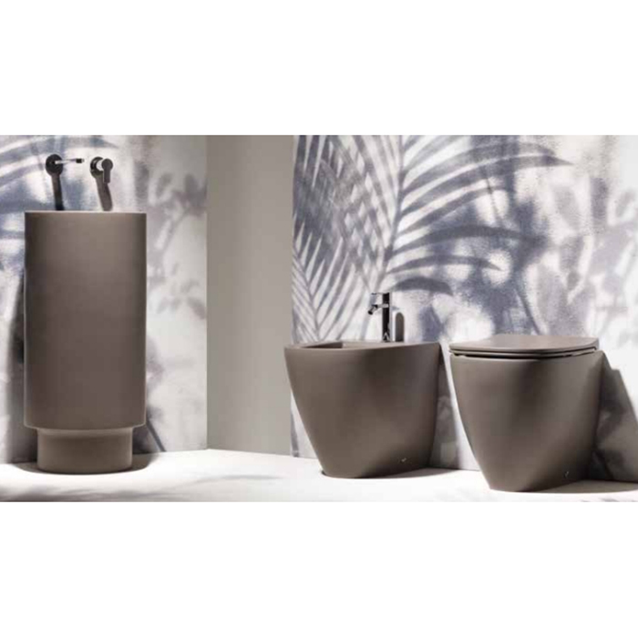 Simas Juniper Унитаз напольный 53,5x370xh42см, смыв Tornado, безободковый, цвет: moca matt