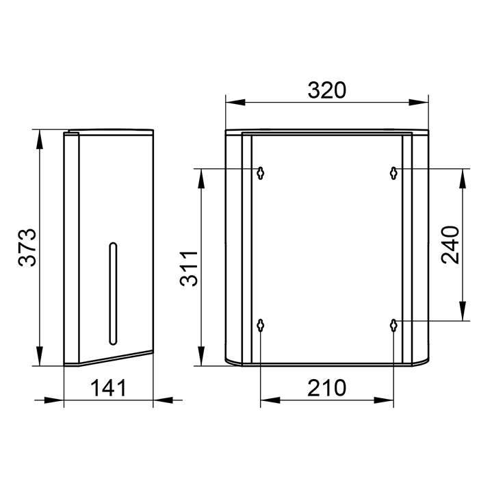 Keuco Plan Дозатор бумажных полотенец длина: 24см., цвет: хром