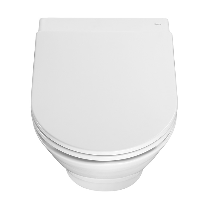 Roca The Gap Round Унитаз подвесной 35x54см, безободковый, цвет: белый