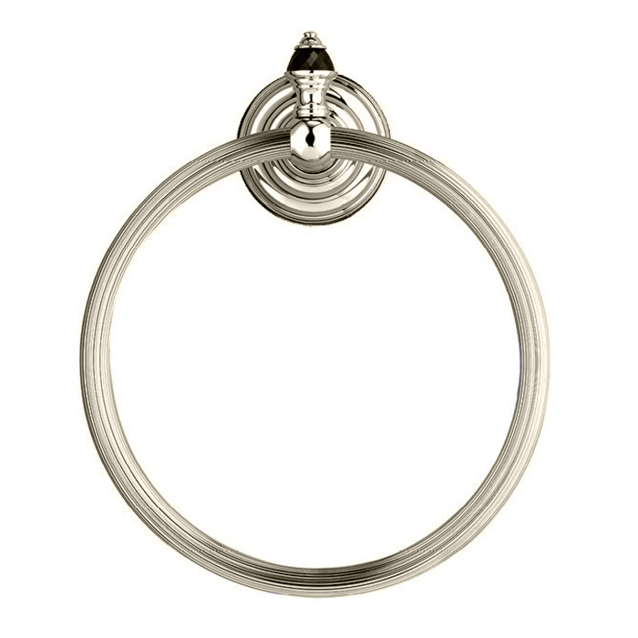 Devon&Devon Black Diamond Полотенцедержатель - кольцо 21см., подвесной, цвет: черный/никель блестящий