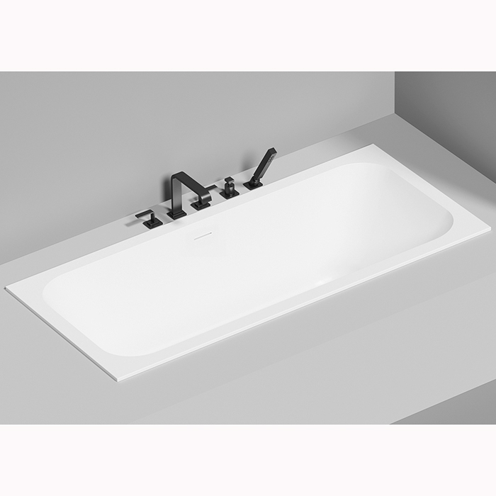 Salini Orlanda Axis Kit Встраиваемая ванна на ножках 170х75х60см., "Up&Down", сифон, интегрированный слив-перелив, материал: S-Stone, цвет: белый матовый