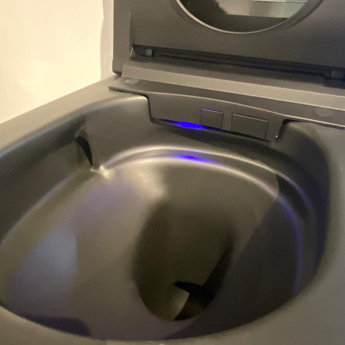 NEMO Унитаз с функцией биде 60x38см., подвесной, электронный, tornado, сиденье микролифт, цвет: черный матовый