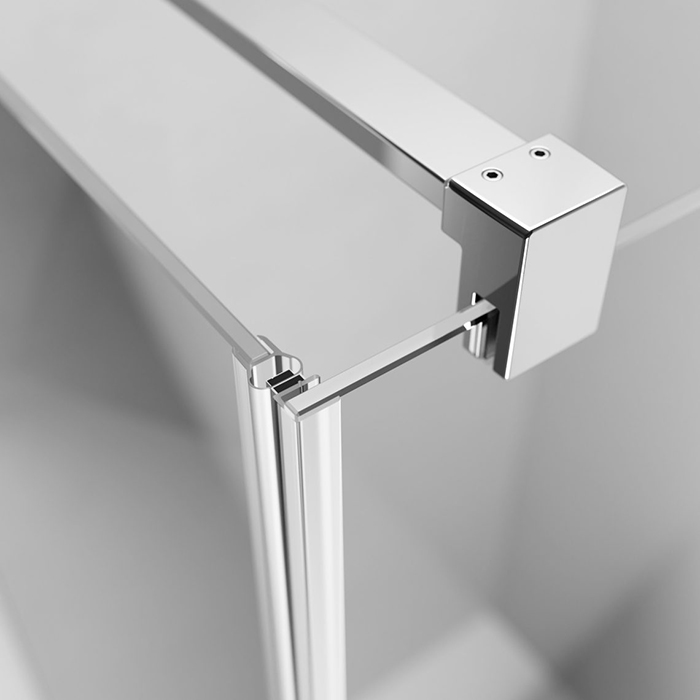 Radaway Nes PTJ Душевая дверь 57см, распашная, левая, стекло прозрачное, покрытие Easy Clean, профиль: хром