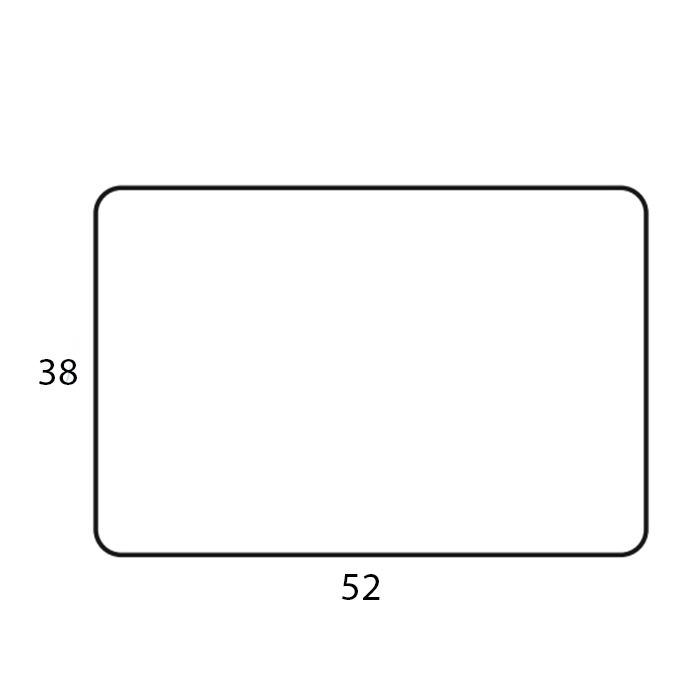 ADJ Прямоугольный плейсмат, 52x38 см., цвет: белый/панна котта