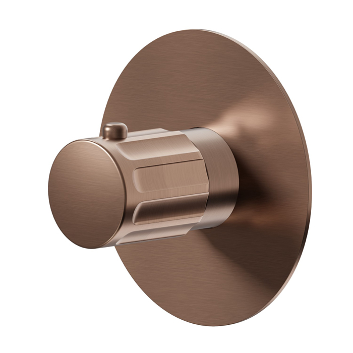 Newform Ionika bagno Внешняя часть термостатического смесителя, цвет: PVD brushed copper bronze