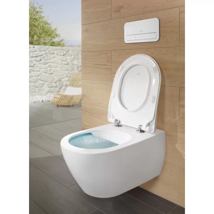 Villeroy&Boch Subway 2.0, Унитаз подвесной 370*560*365, безободковый, в комплекте сиденье SlimSeat, микролифт, цвет альпийский белый