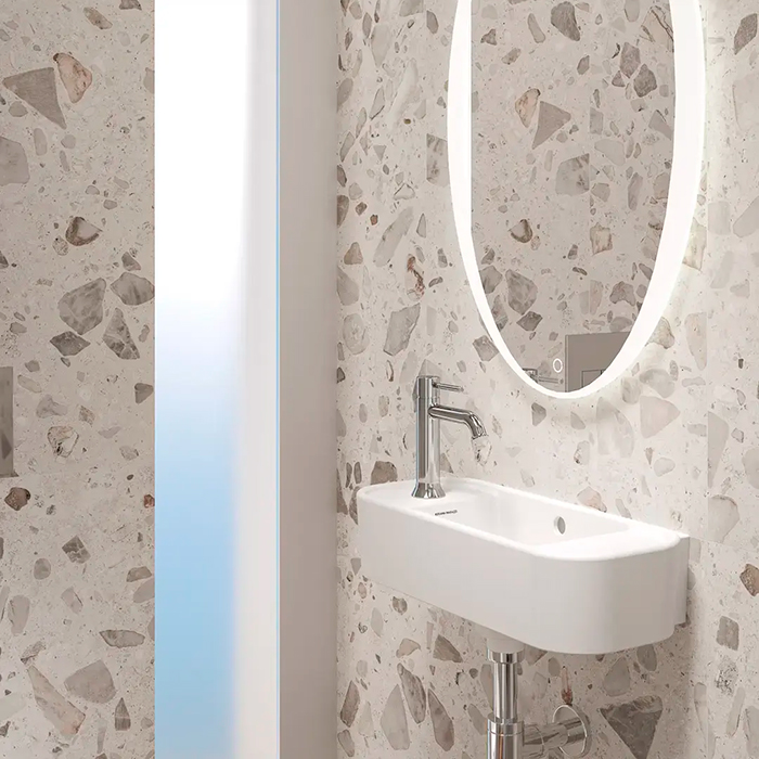 Kerama Marazzi Elegance Раковина подвесная 51x23см, с 1 отв., левосторонняя, цвет: белый глянцевый