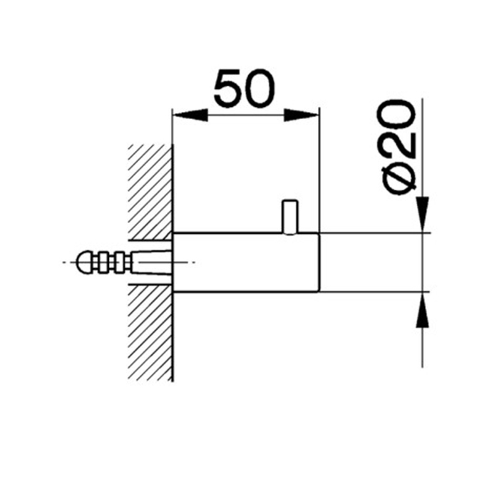 Cisal System Крючок, подвесной, цвет: темная матовая латунь