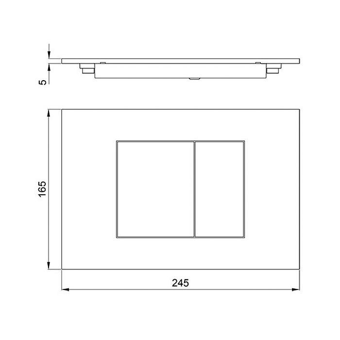 Almar WC Plate Клавиша двойного смыва, для инсталляций TECE и GEBERIT, цвет: Polished PVD Gold