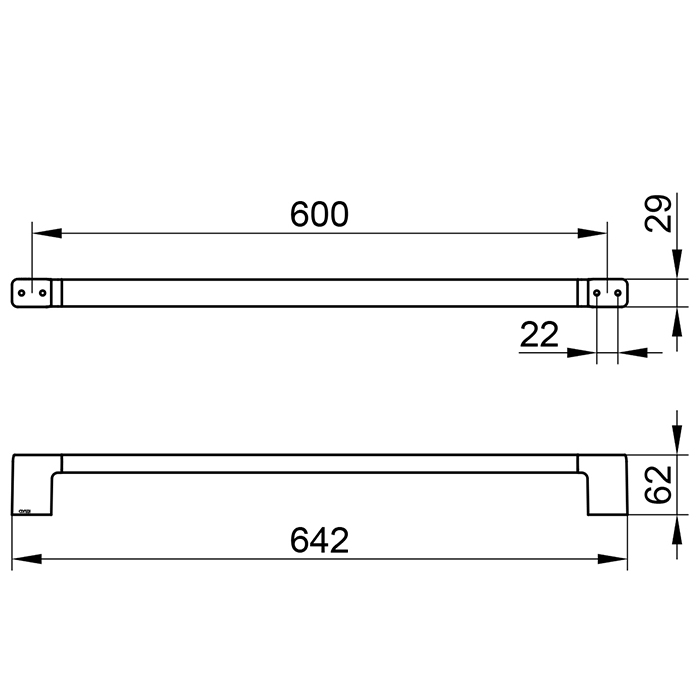 Keuco Collection Moll Полотенцедержатель, подвесной, цвет: хром