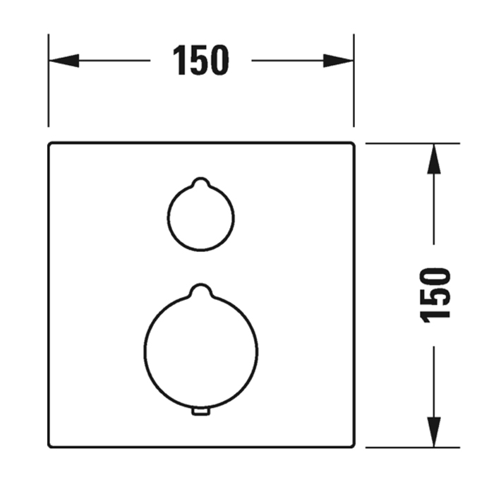 Duravit C.1 Смеситель термостатический для ванны, встраиваемый, с запорным переключателем, цвет: хром
