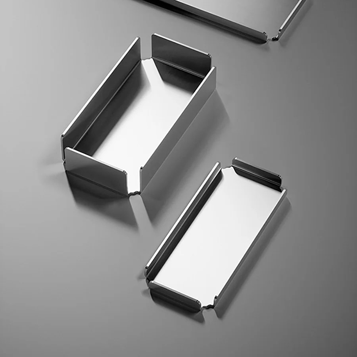 QuadroDesign Поднос 24.5х11х1.9см., подвесной, цвет: Brushed Stainless Steel