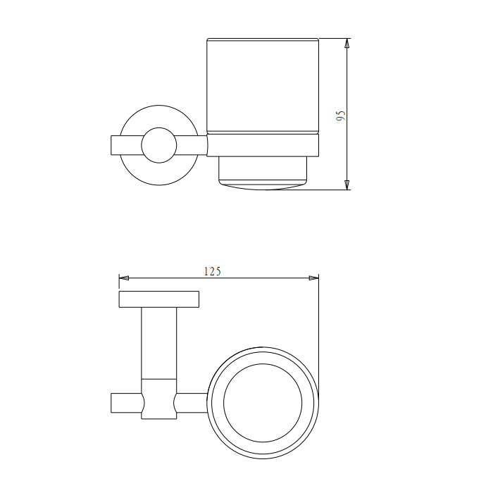 NEMO Стакан подвесной, цвет: брашированный никель