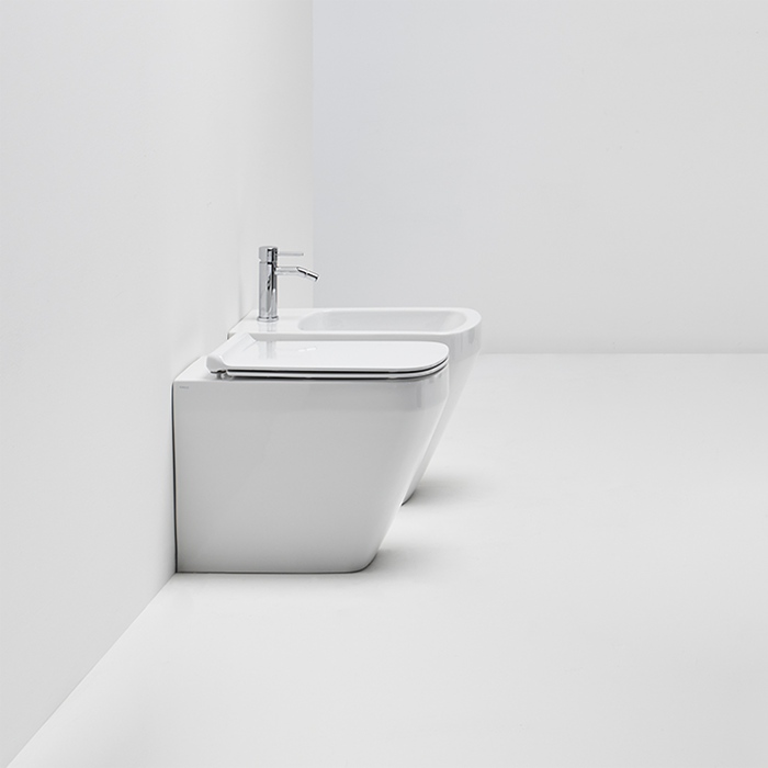 Simas Baden Baden Унитаз приставной безободковый 56х36 см, слив универсальный,  цвет: белый