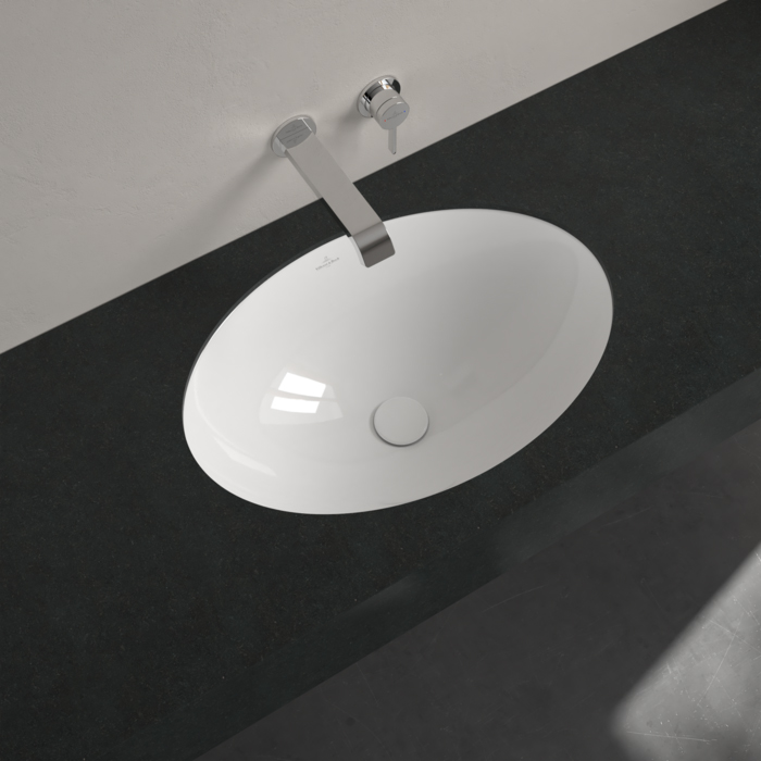 Villeroy&Boch Loop&Friends Раковина встраиваемая 56х38х22см., без отв., с переливом, цвет: альпийский белый