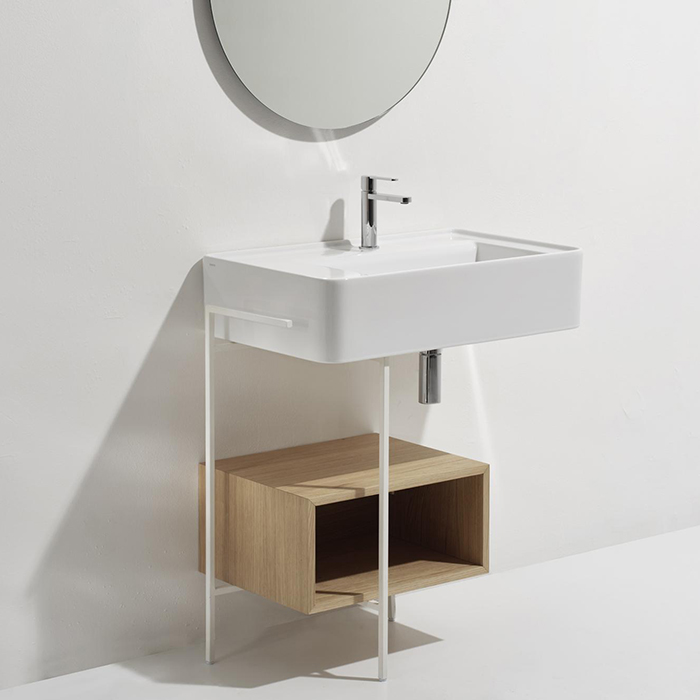 Simas Ratio Раковина чаша подвесная 65x46xh18 см, с 1 отв. для смесителя, без перелива, цвет: белый