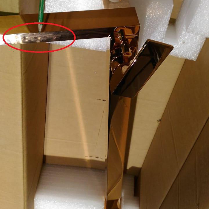 Bongio Line Смеситель напольный, излив 212 см, цвет розовое золото (уценен)