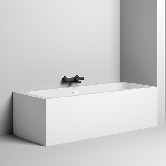 Salini Orlanda Axis Встраиваемая ванна на ножках 180х80х60cм., материал: S-Sense, цвет: белый глянцевый