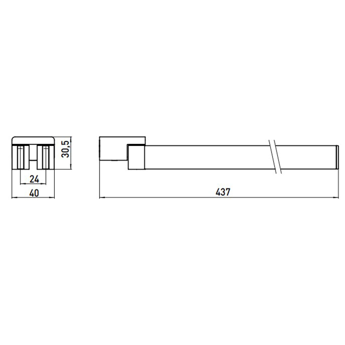 EMCO Loft Держатель полотенец,  двойной, поворотный, 41см, подвесной, цвет: хром