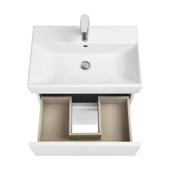 Roca Oleta Тумба подвесная 60х37х54см, с 2 ящиками, цвет: белый матовый 