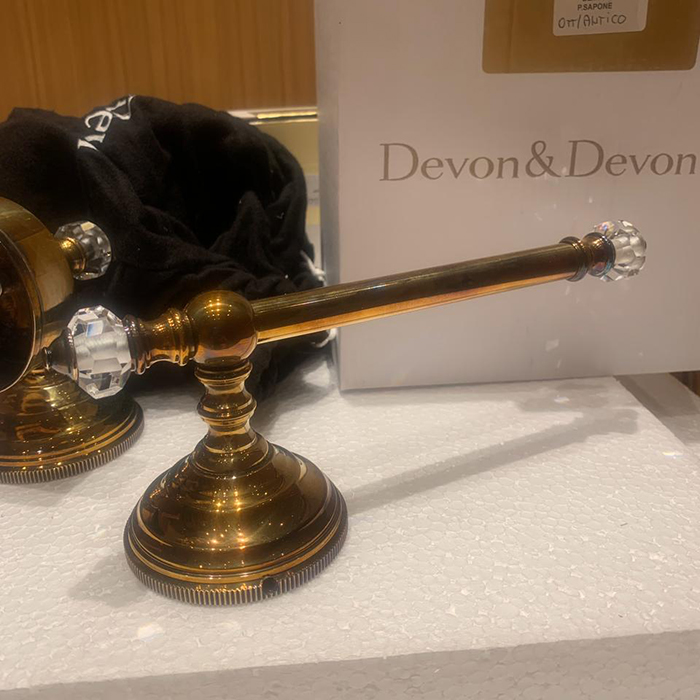 Devon&Devon Gemstone Держатель т/б, 23см, подвесной, цвет: античная латунь
