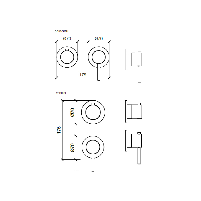 Almar Modular Смеситель для душа, встраиваемый, цвет: черный металл брашированный PVD