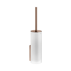 Keuco Edition 400 Туалетный ёршик, подвесной, c крышкой, цвет: brushed red gold