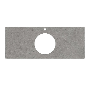 Kerama Marazzi Столешница из керамогранита для накладных раковин Фондамента 120см, с 1 отв., цвет: серый натуральный