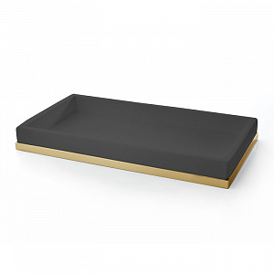 3SC Mood Deluxe Black Лоток универсальный, настольный, композит Solid Surface, цвет: чёрный матовый/золото 24к. 