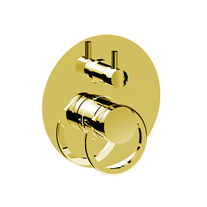 Bongio Linea Смеситель для душа, встраиваемый, с переключателем на 2 положения, внешняя часть, цвет: матированное золото