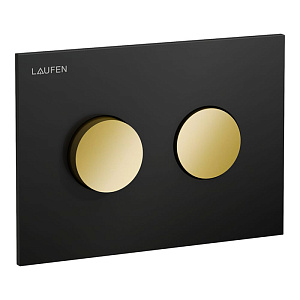 Laufen INEO GROOVE Клавиша смыва, панель: черный матовый, клавиши: PVD золото глянцовое
