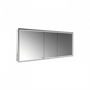 EMCO Prestige2 Зеркальный шкаф 66х161.5см., встраиваемый, LED-подсветка, 3 двери, 4 полки, розетка, без EMCO light system