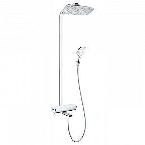 Hansgrohe Raindance Select 360 Showerpipe Душевая стойка с верхним душем 36х36см., термостатом и ручным душем, цвет: хром/белый