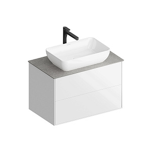 Kerama Marazzi PLAZA Modern Тумба подвесная 80x48см, 2 ящика, цвет: белый