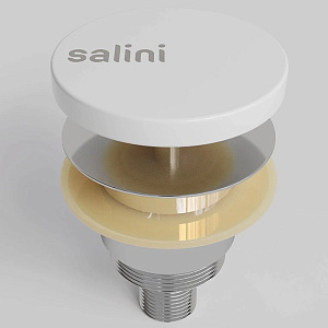 Salini D402 Донный клапан для ванны "Up&Down", S-Sense, цвет: белый глянцевый
