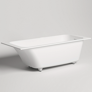 Salini Orlanda KIT Встраиваемая ванна 170х80х60cм, "Up&Down", сифон, щелевой слив-перелив, S-Stone, цвет: белый матовый