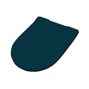 Artceram FILE 2.0 Крышка с сиденьем Slim для унитаза, механизм soft-close, цвет: petrolio/хром