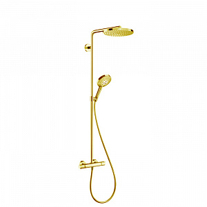 Hansgrohe Raindance Душевая стойка с термостатом 1jet (верхний душ 240мм, ручной душ с держателем), цвет: золото