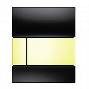 TECE TECEsquare Urinal Панель смыва для писсуара, стекло черное, цвет: золото
