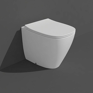 Simas Juniper Унитаз напольный 53x37см, слив TORNADO (green vertigo), цвет: белый