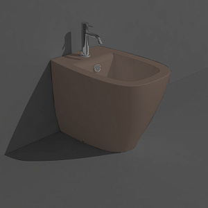 Simas Juniper Биде напольное 53,5x370xh42см, с 1 отв., цвет: moka matt