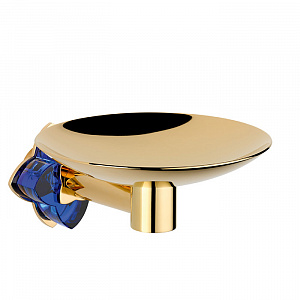THG Petale De Cristal Bleu Мыльница металлическая ø150 мм., подвесная, цвет: полированное золото