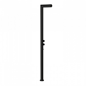 Gessi Outdoor Душевая стойка для установки на улице, напольная, на 2 выхода, без ручек, ручного душа и верхнего душа, внешняя часть, цвет: Black XL