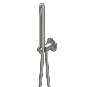 QuadroDesign Душевой гарнитур, настенный, цвет: Brushed Stainless Steel
