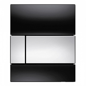 TECE TECEsquare Urinal Панель смыва для писсуара, стекло черное, цвет: хром глянцевый