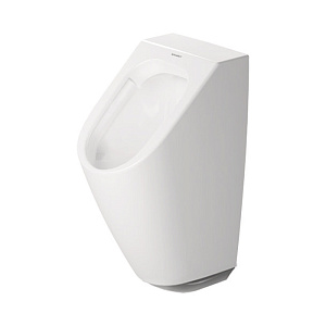 Duravit ME by Starck Писсуар Rimless электронный писсуар с питанием от сети, без смывного края, подача воды сзади, с вытяжкой, без мушки