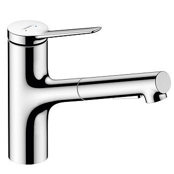 Hansgrohe Zesis M33 Смеситель для кухни, 1 отв., с вытяжным душем, sBox lite, цвет: хром