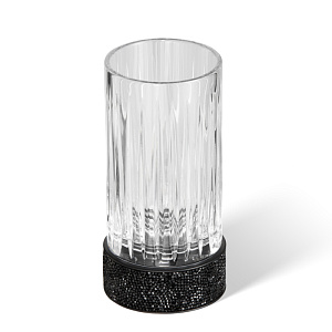 Decor Walther Rocks SMG Стакан настольный, граненое стекло, с кристаллами Swarovski, цвет: черный матовый