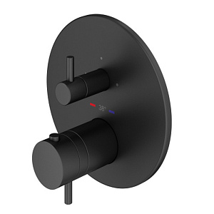 Plumberia Selection PSBOX Смеситель для душа, встраиваемый, термостатический, на 2 выхода, цвет: черный матовый