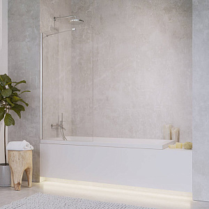 Radaway Idea PNJ Шторка для ванны 80см, стекло прозрачное, покрытие Easy Clean, профиль: хром